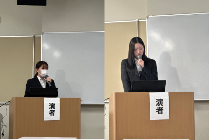 卒研生２名が卒業研究発表会で発表しました